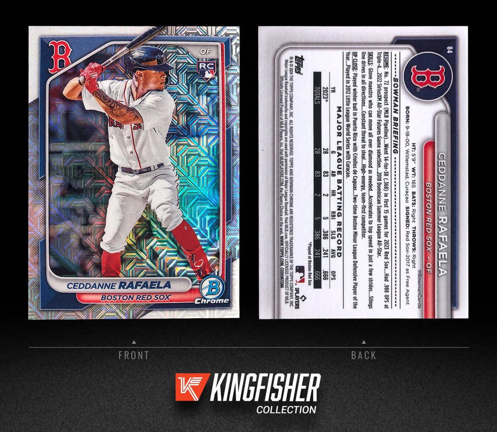 Ceddanne Rafaela 2024 Bowman Chrome Mojo Refractor Rookie RC #84 Boston Red Sox