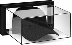 Hat Display Case Acrylic Mirrored Wall Mount Baseball MLB Sport Cap Clear Box