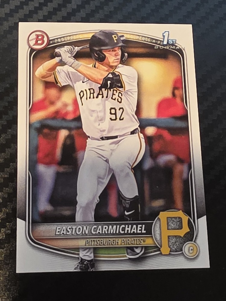 2025 Bowman Draft – Easton Carmichael #BD-50 (RC) Pittsburgh Pirates 1st Bowman