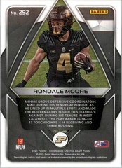2021 Panini Chronicles Draft Picks Spectra #292 Rondale Moore – FB