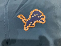 NFL Detroit Lions NIKE Sideline Coaches Woven Blue Polo Golf Shirt Men&rsquo;s 4XL
