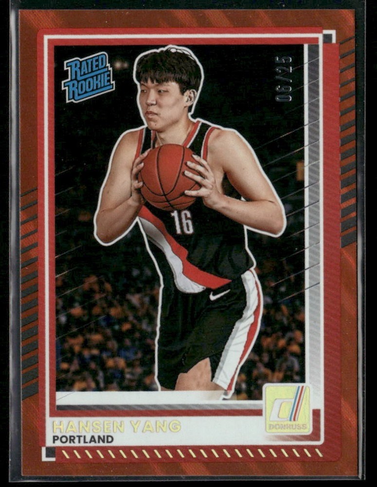 2025-26 Donruss Hansen Yang Orange /25