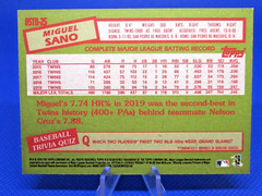2020 TOPPS MINI #85TB-25 MIGUEL SANO 1985 DESIGN PINK PARALLEL TWINS 18/25