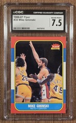 1986 Fleer #38 Mike Gminski New Jersey Nets Original Basketball Card CGC 7.5 NM+