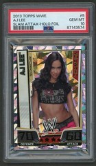 2013 Topps WWE AJ Lee Slam Attax Holo Foil #5 PSA 10 Pop 2