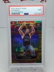 2022 Select WWE Prizms Tie-Dye #1 LA Knight #/25 SP PSA 9 POP 1
