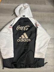 Argentina Jacket Mens Large Black White Soccer Adidas Coca Cola AFA Windbreaker