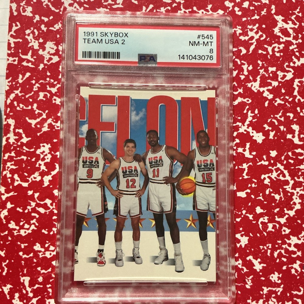 SkyBox 1991 Team USA 2 #545 PSA 8 Graded Olympic Basketball Card Jordan