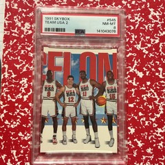 SkyBox 1991 Team USA 2 #545 PSA 8 Graded Olympic Basketball Card Jordan