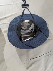 Vintage Chicago Blackhawks Boonie Hat OSFA Gray Navy Outdoor Sun Bucket The Game