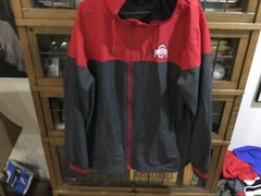 Ohio State Buckeyes Colosseum Red/Gray Full Zip Windbreaker Jacket SZ XL – Cool