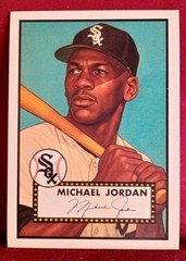 MICHAEL JORDAN Trading Card Baseball MVP Customs Art – Chicago Bulls – White Sox