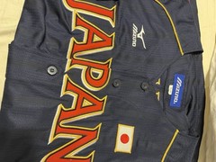 NEW MIZUNO Japan WBC WORLD BASEBALL Classic Jersey Navy Red Embroidery Blank XL