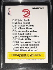 1990-91 DOMINIQUE WILKINS Art Card Atlanta Hawks Checklist NBA Hoops #355