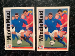 ROBERTO BAGGIO 1994 Upper Deck World Cup Soccer Minute Maid ITALY LOT Of 2