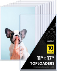11 x 17 Toploader 10 Pack, 15 Mil Rigid PVC Sheet Protectors | 47PT, Protective