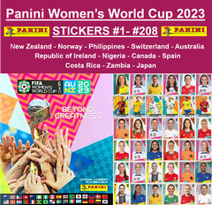 ** USA Seller ** Panini FIFA Women&rsquo;s World Cup 2023 – Stickers #1-#208