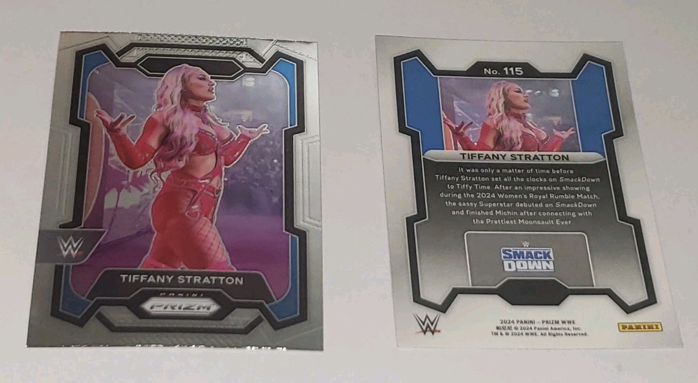 2024 Panini Prizm WWE Smackdown #115 Tiffany Stratton Wrestling Trading Card