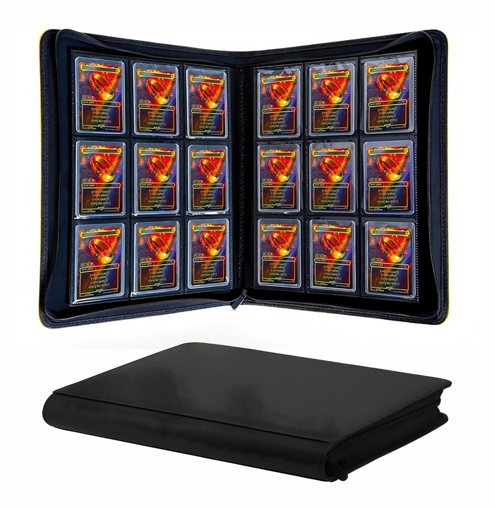 Toploader Binder Holds 288 Toploaders 9 Pocket Zippered with Sleeves 3&Prime;x4&Prime; Card