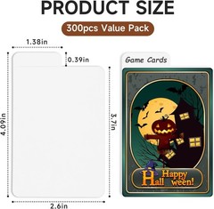 300 PCS Trading Card Dividers Blank Paper White Separator w Tabs for Storage Box