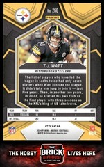 T.J. Watt 2024 Panini Mosaic Mosaic Reactive Blue #266 Pittsburgh Steelers