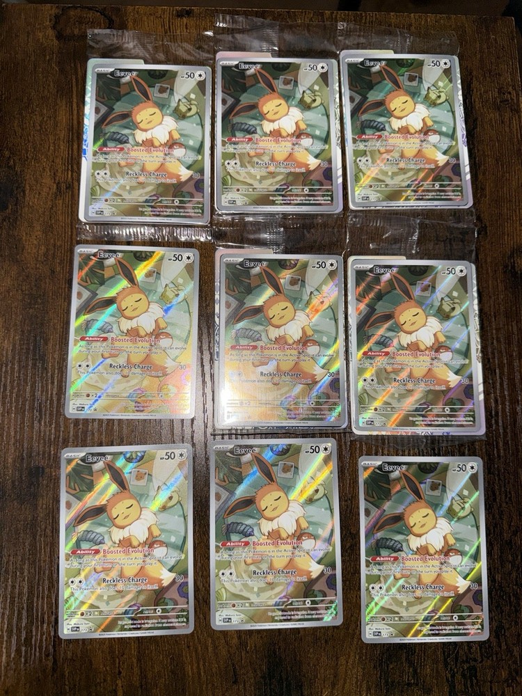(Lot of 9) Eevee 173 Sv: Scarlet & Violet Promo Cards Holo 5 with Dividers! 🔥🔥