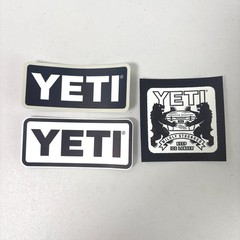 Yeti Sticker Decal Pack Navy White Black Bear Logo 3pc Set Wildly Stronger NEW