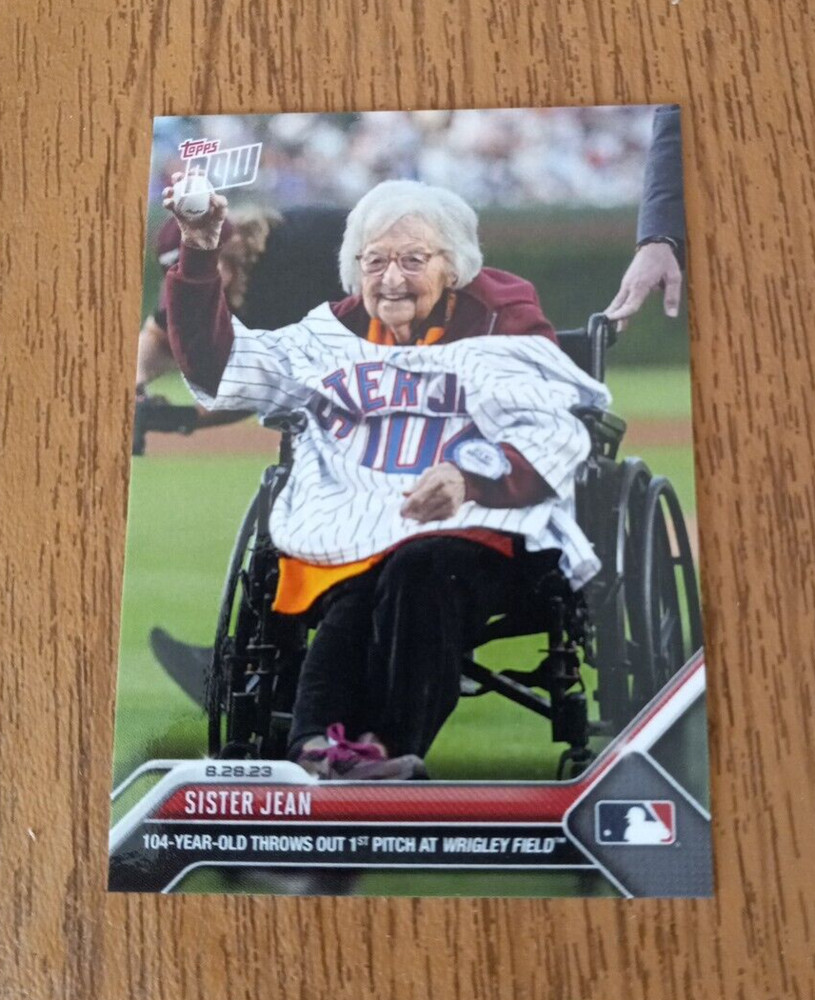 2023 Topps Now SISTER JEAN #779 Throws out first pitch 104 year old