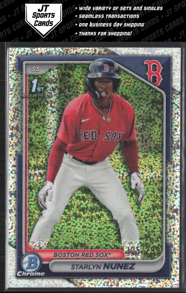 2024 Bowman Chrome Starlyn Nunez BCP-207 1st Speckle Refractor /299 Red Sox