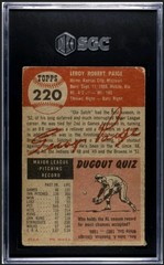 1953 TOPPS SATCHELL PAIGE #220 SGC 1