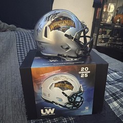 WWE JUDGMENT DAY SIGNED WRESTLEMANIA 41 MINI-HELMET 1/25