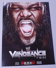 October 23 2011 Vengeance Mine Mark Henry PPV WWE Poster 12×16 2 Sided Wrestling
