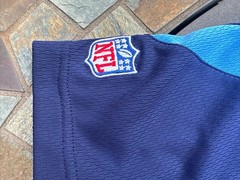 REEBOK Navy Blue with Baby Blue TN TITANS Polo Shirt NFL Top MEN’S SMALL