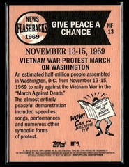 2018 Topps Heritage #NF-13 Vietnam War Protest News Flashbacks Card