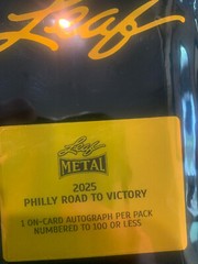 2025 Leaf Metal Philly Road To Victory Football Edition 1 Auto Per Hobby Pack