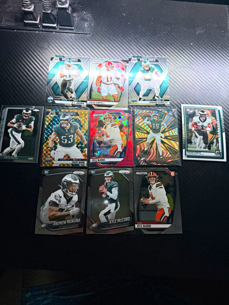 Philadelphia Eagles NFL Team Lot Jalen Hurts RC Parallels Prizm Mosaic