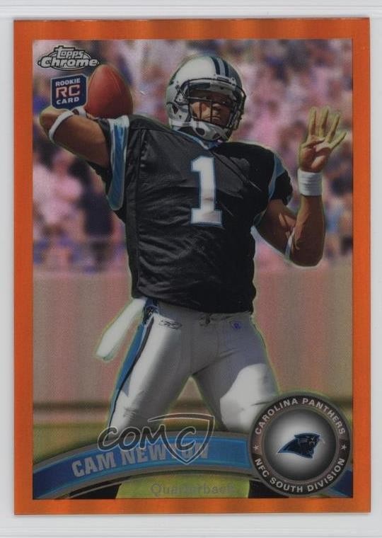 2011 Topps Chrome Retail Orange Refractor Cam Newton #1 Rookie RC 0vp0