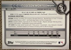 Colson Montgomery 2022 Bowman 1st Edition Paper 1st RC #BPPF-71 ESE