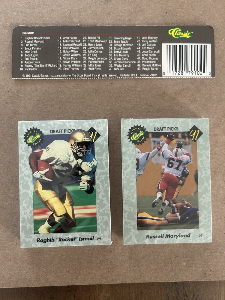 1991 Classic Football Draft Picks Sealed Set —Brett Favre —Ricky Watters—