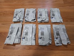Fleer 1991 1992 91 92 Jumbo Update EMPTY CARD PACK Wrapper X8 LOT Basketball NBA
