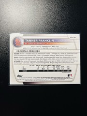2025 Bowman – Tanner Franklin #BD-90 1st Bowman IP Auto Cardinals