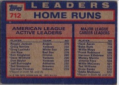 1984 Topps – Career Leaders Reggie Jackson, Graig Nettles, Greg Luzinski #712