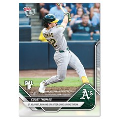 2025 Topps Now Card 371 Colby Thomas 1st MLB Career Hit (CU) -Free Shipping!