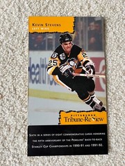 Kevin Stevens Pittsburgh Penguins 1996-97 Tribune-Review Card #6/8