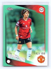 Hinata Miyazawa 2025-26 Topps Chrome UWCL #91 Aqua Wave Refractor /199