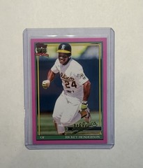 2026 Topps Series 1 Rickey Henderson 1991 Topps Pink Border #T91-52 Athletics