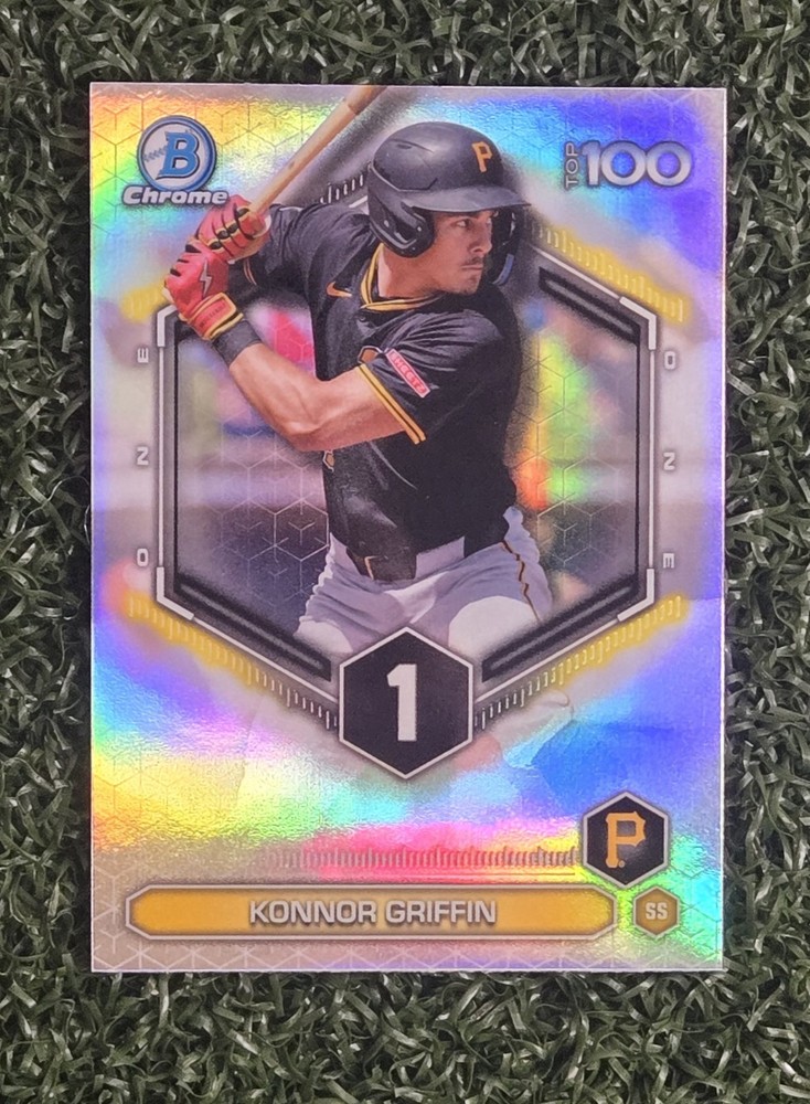 Topps 2025 Bowman Scouts Top 100 Chrome Konnor Griffin Pirates BTP-1 Rookie