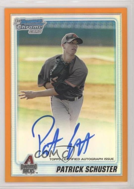 2010 Bowman Chrome Prospects Orange Refractor 11/25 Patrick Schuster Auto 0p10