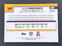 Topps Chrome 2026 Jacory Croskey-Merritt (RC) Purple Wave /75 Commanders #387