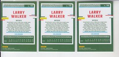 (3) 2023 Donruss Larry Walker Pink Holo + Blue + Purple #180 Rockies